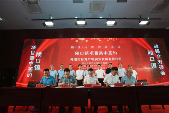 江蘇丹陽陵口鎮(zhèn)開展項(xiàng)目集中簽約暨政銀企對接會